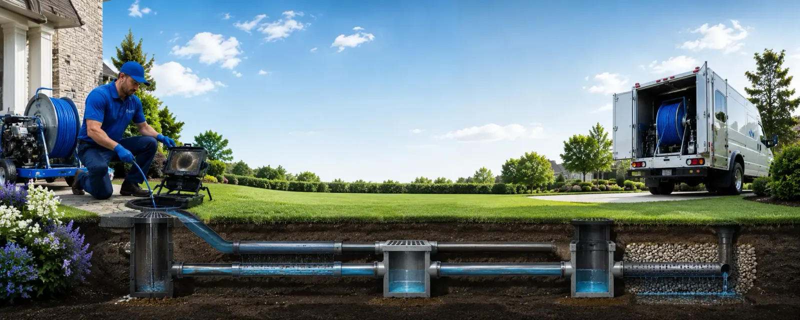 Outdoor drain cleaning information for Rosendale, WI